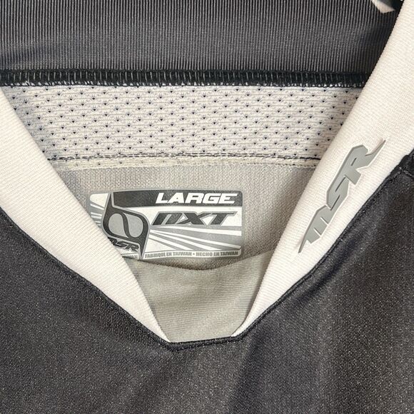 Vintage MSR NXT Racing Jersey Mens L Gray /Black  Padded Elbows Motocross Racing - Picture 5 of 15